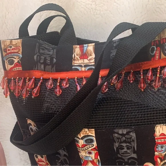 NEW ⭐️ ARTISAN 💼 1 of a Kind, TOTE Totem Pole, quality designed - Picture 2 of 16